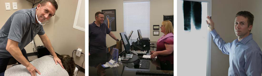 Chiropractor Flower Mound TX Dale Leonard With Mary And Patient